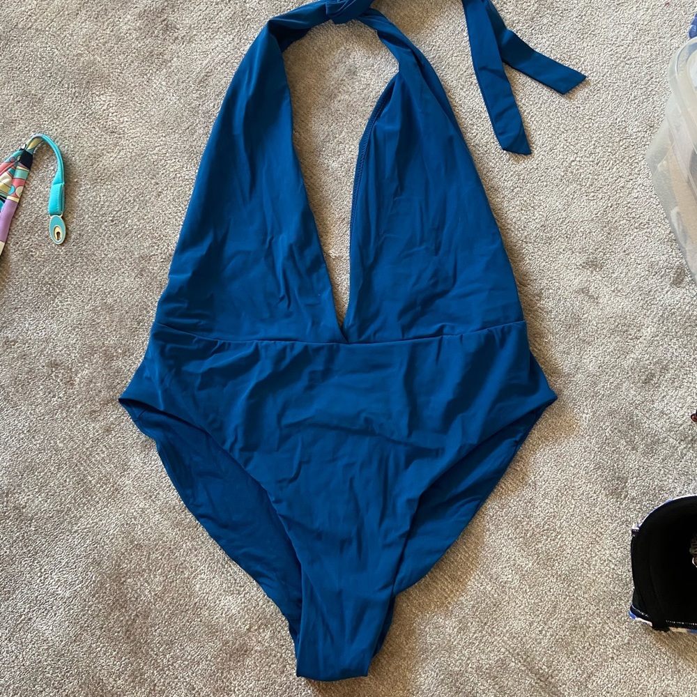 ZARA deep v one-piece